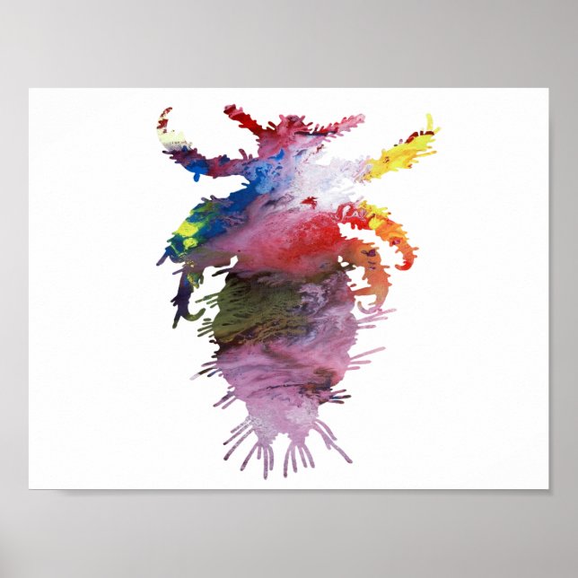 Abstract louse silhouette poster (Front)