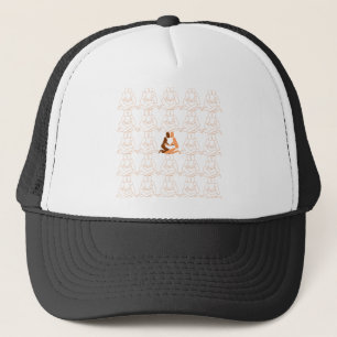 Abstract Love brown and tan outline Trucker Hat