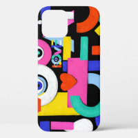 Abstract love, eyes: colourful pattern