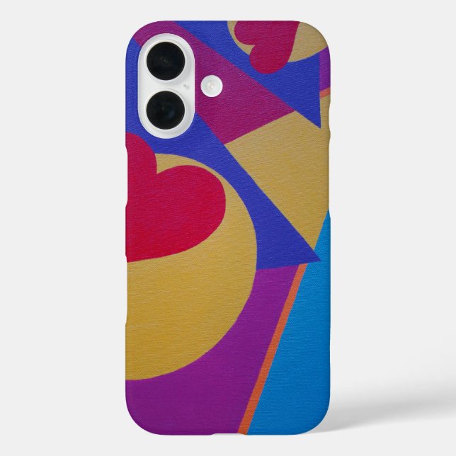 Abstract Love Heart Phone Case (Back)