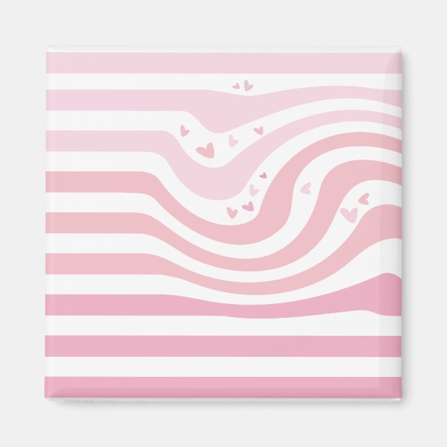abstract love hearts magnet (Front)
