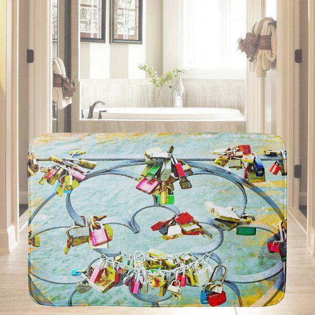 Abstract love locks, modern bath mat (Creator Uploaded)