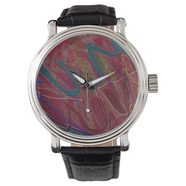Abstract Love Vintage Watch (Front)
