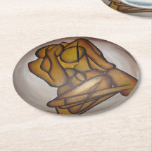 Abstract Lovers Contemporary Art In Ochre And Brow