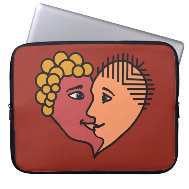 Abstract Lovers custom laptop sleeve (Front)