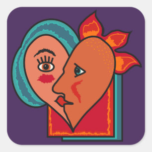 Abstract Lovers custom stickers