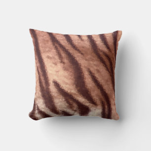 Abstract low poly animal tiger fur pattern. Nature Cushion