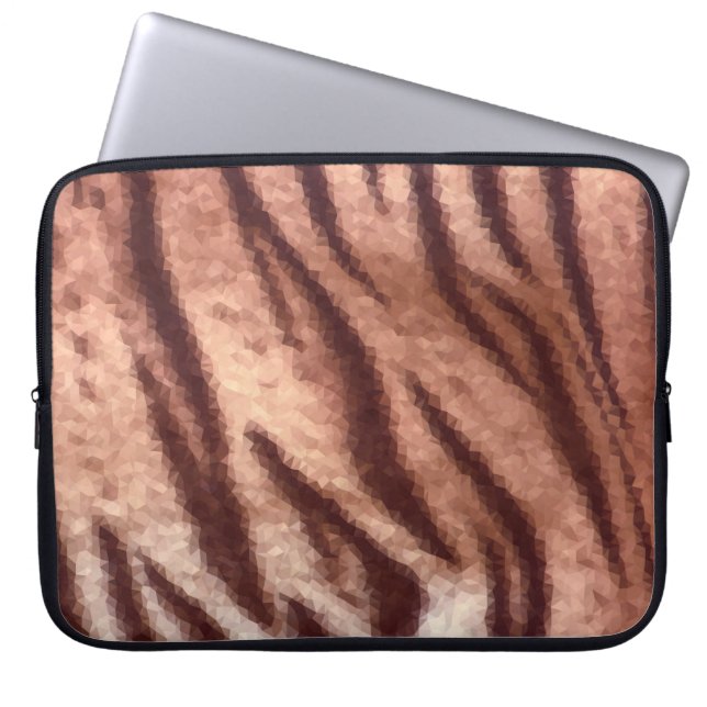 Abstract low poly animal tiger fur pattern. Nature Laptop Sleeve (Front)