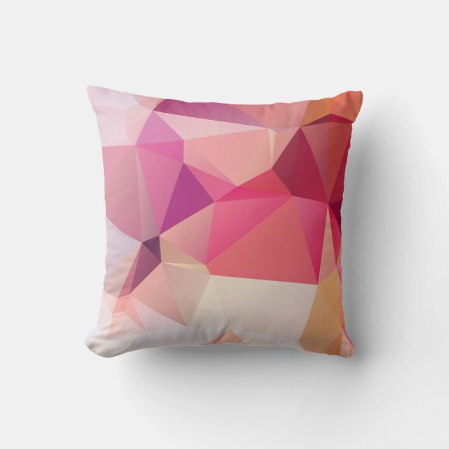 Abstract low poly background, geometry triangle, m cushion (Front)