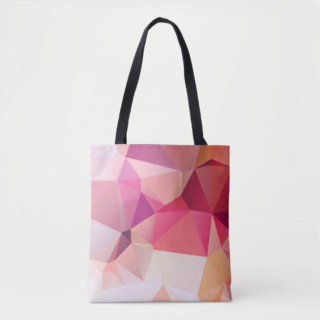 Abstract low poly background, geometry triangle, m tote bag (Front)