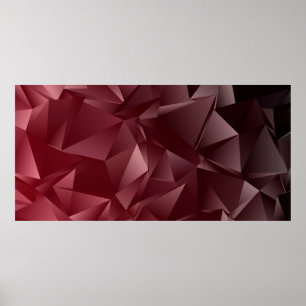 Abstract Low-Poly background. triangulated texture Poster