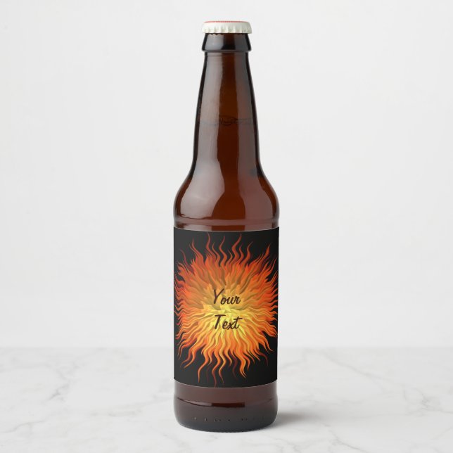 abstract low poly poligonal design.Your text. Beer Bottle Label (Front)