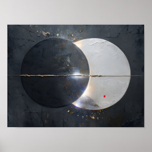 Abstract Lunar Eclipse Poster,   Paper (Matte) Poster