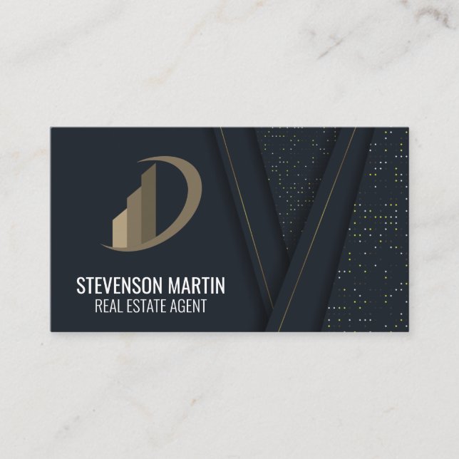 Abstract Luxury Background Business Card (Front)