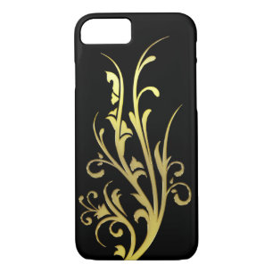Abstract Luxury Faux Gold Flower iPhone 8/7 Case