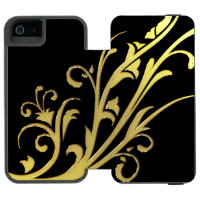 Abstract Luxury Faux Gold Flower
