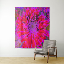Abstract Magenta, Purple and Red Dahlia Flower