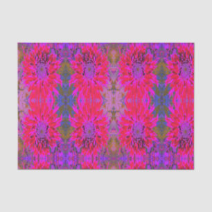 Abstract Magenta, Purple and Red Dahlia Flower Tissue Paper
