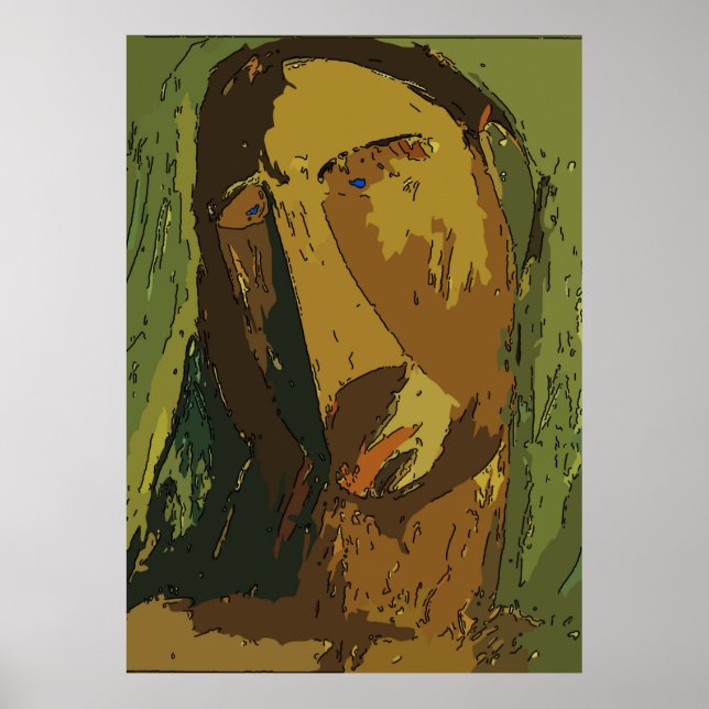 Abstract Man, add text Poster (Front)