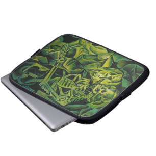 Abstract Man And Skeleton Geometric Art Laptop Sleeve
