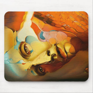 Abstract man portrait mouse pad