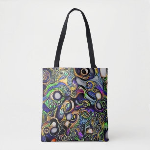 Abstract man portrait tote bag