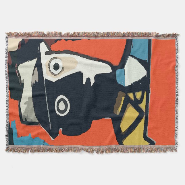 Abstract Man Throw Blanket (Front)