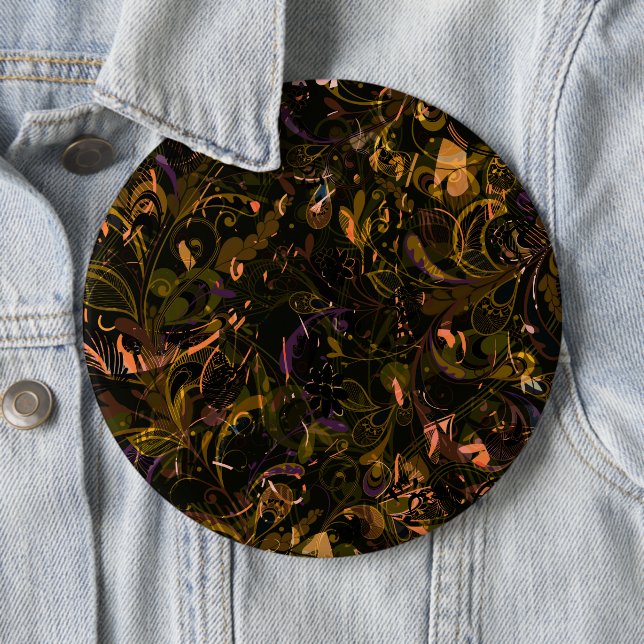 Abstract Mandala 5 6 Cm Round Badge (In Situ)