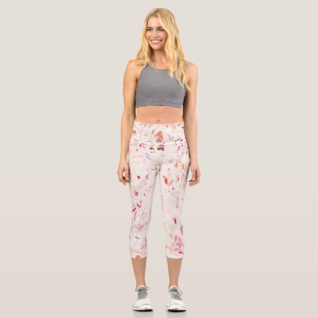 Abstract Mandala 7 Capri Leggings (Front)