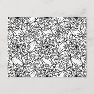 Abstract Mandala Adult Colouring Postcard #2