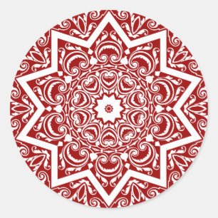 Abstract Mandala Design Classic Round Sticker