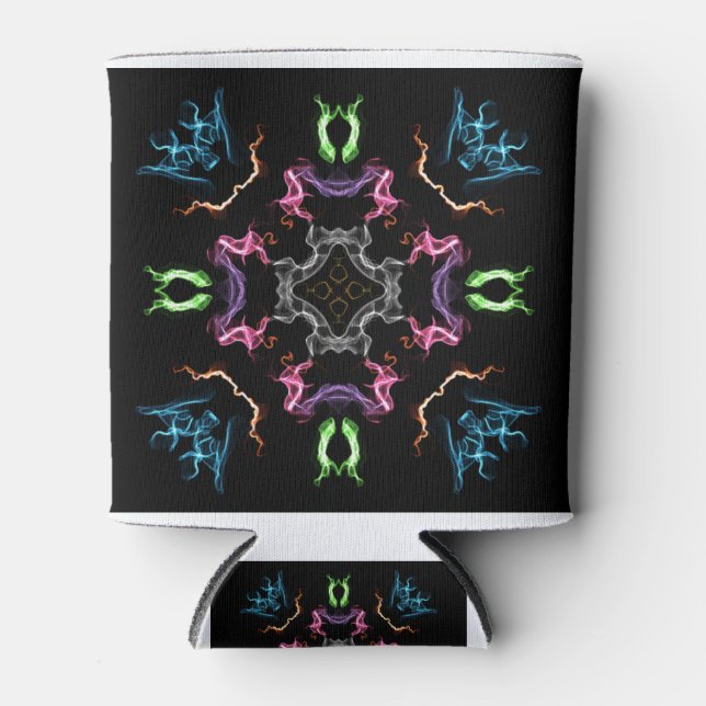 Abstract Mandala Digital Drawing Can Cooler (Front)