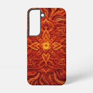 Abstract Mandala Fire Red Circle Samsung Cases