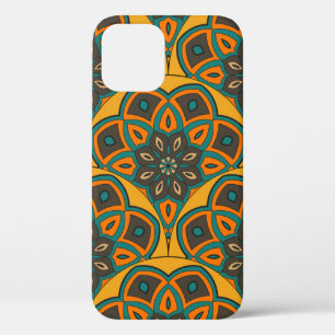 Abstract mandala fish scale seamless pattern. Orna iPhone 12 Case