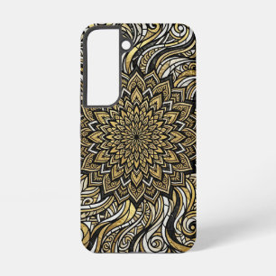 Abstract Mandala Gold Circle Samsung Cases