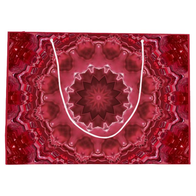 Abstract, mandala, kaleidoscope large gift bag (Back)
