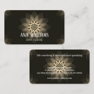 Abstract mandala life teacher business card