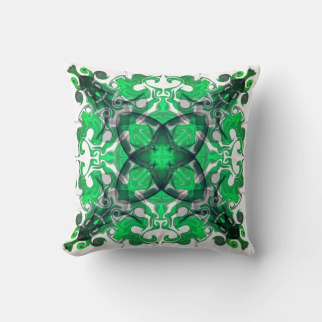Abstract mandala, psychedelic butterfly swirl  cushion (Front)