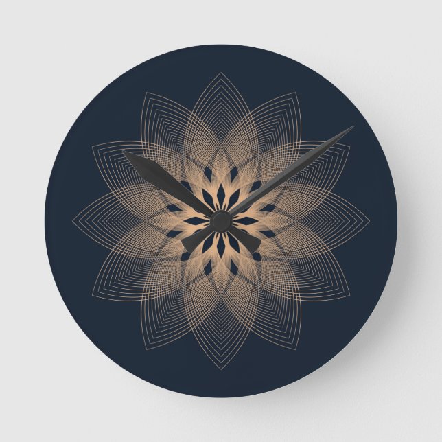 Abstract mandala  round clock (Front)