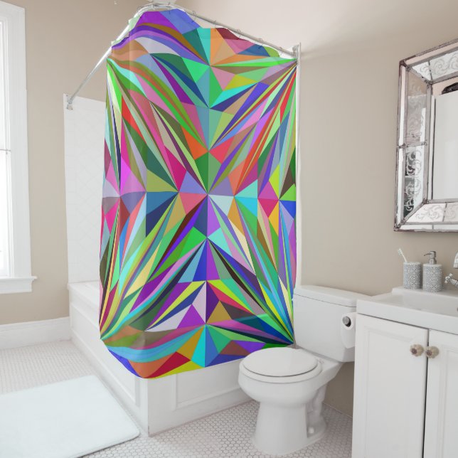 Abstract Mandala Shower Curtain (In Situ)