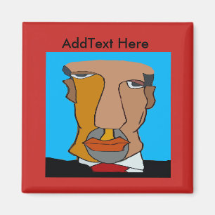Abstract Man's Face 7 Magnet