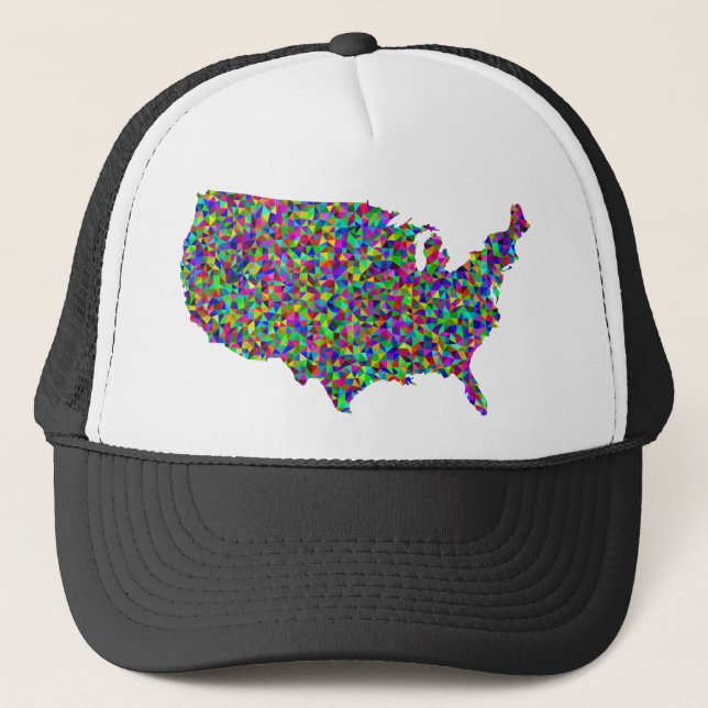 Abstract Map of America Trucker Hat (Front)