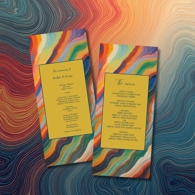 abstract marble african destination wedding program (Creator Uploaded)