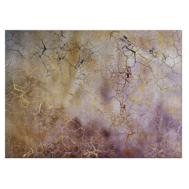 Abstract  Marble and quartz crystal Texture Cutting Board (Front)