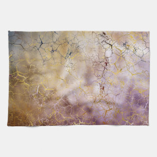Abstract Marble and quartz crystal Texture Tea Towel
