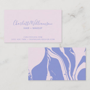 Abstract Marble Art in Lavender Purple and Pink  Business Card