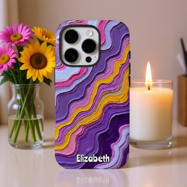 Abstract Marble Art with Gold Accents Case-Mate iPhone Case (Creator Uploaded)