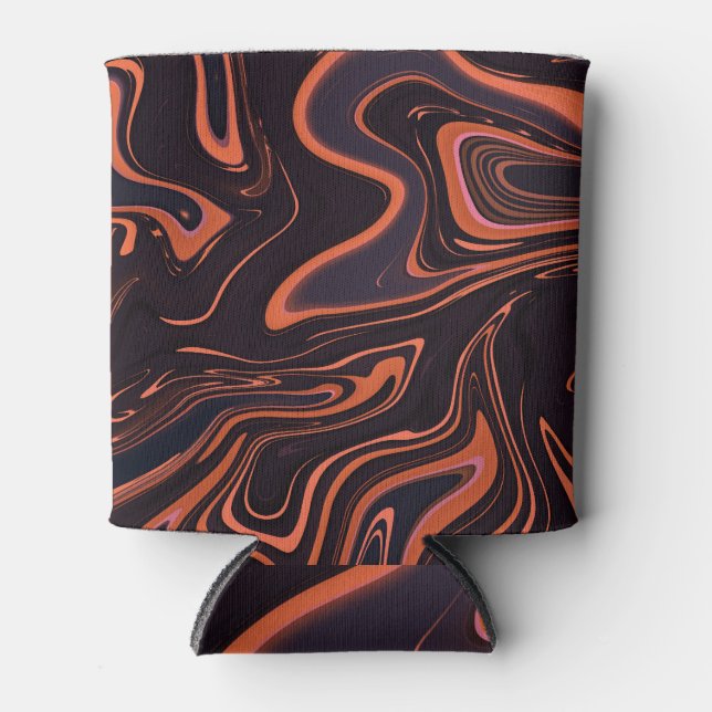 Abstract Marble: Artistic Texture Background Can Cooler (Front)