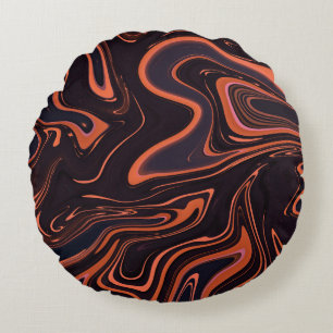 Abstract Marble: Artistic Texture Background Round Cushion