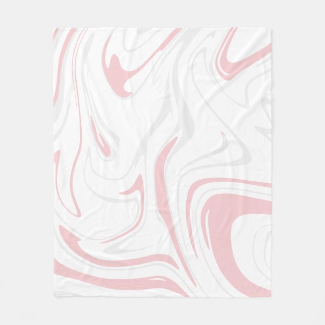 Abstract Marble Fleece Blanket (Front)